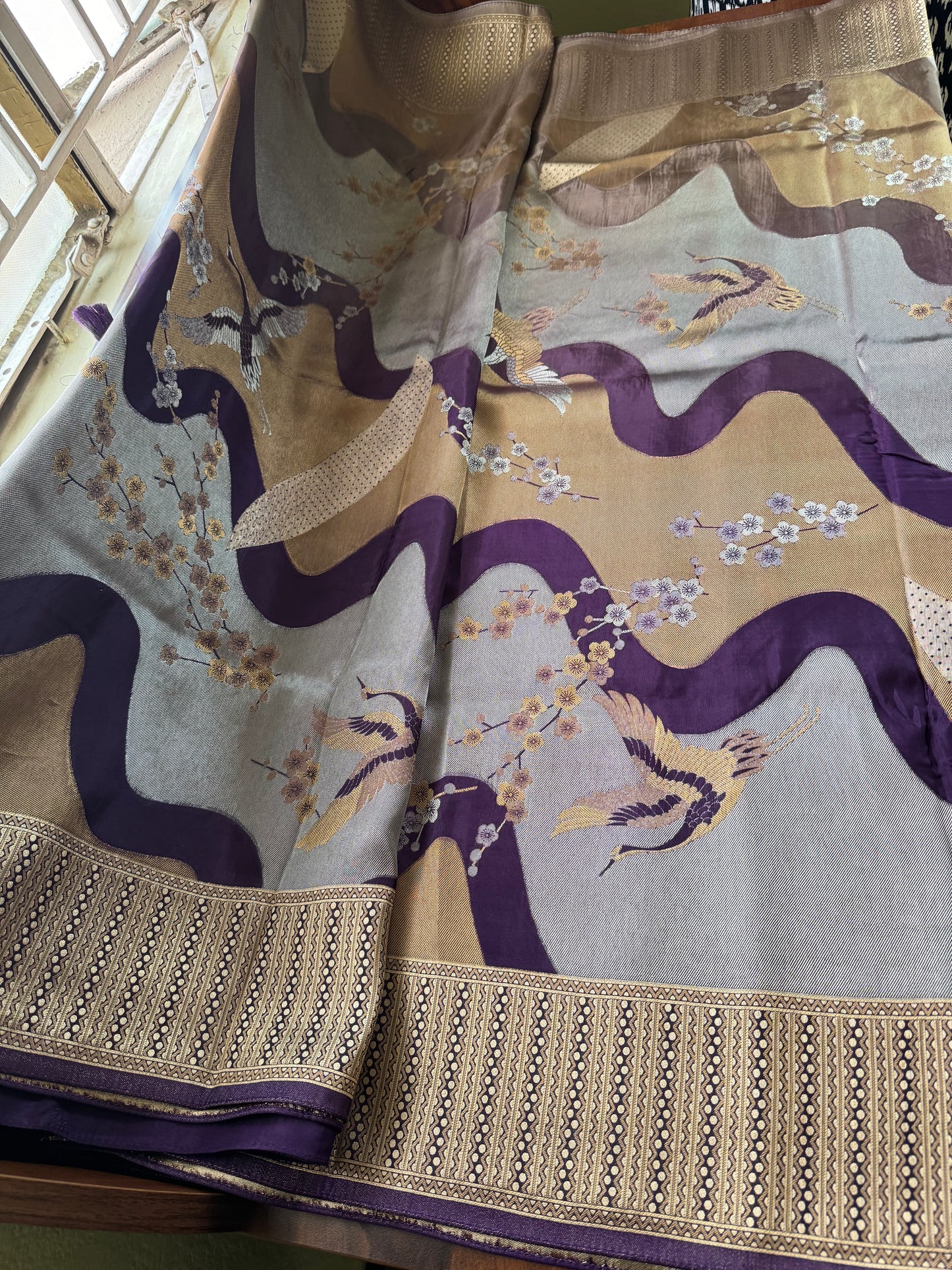 Soft Semi Silk Saree - Violet