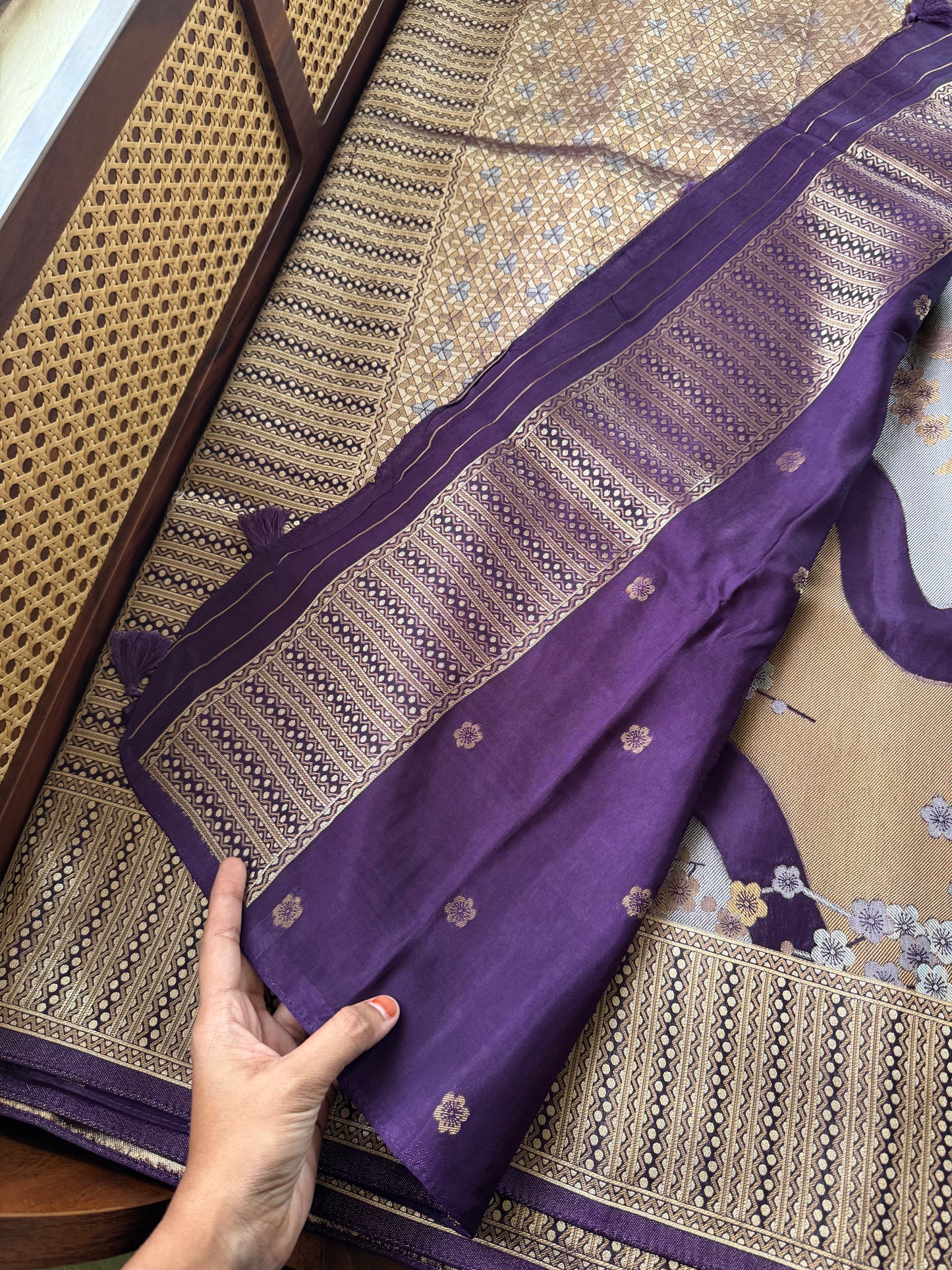 Soft Semi Silk Saree - Violet
