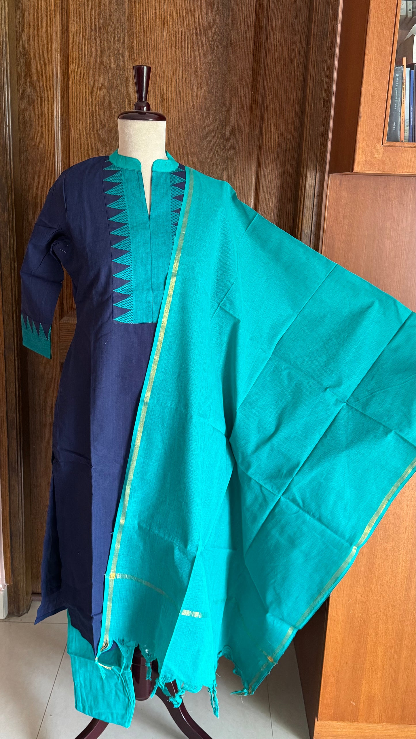 South Cotton Salwar - Navy Blue