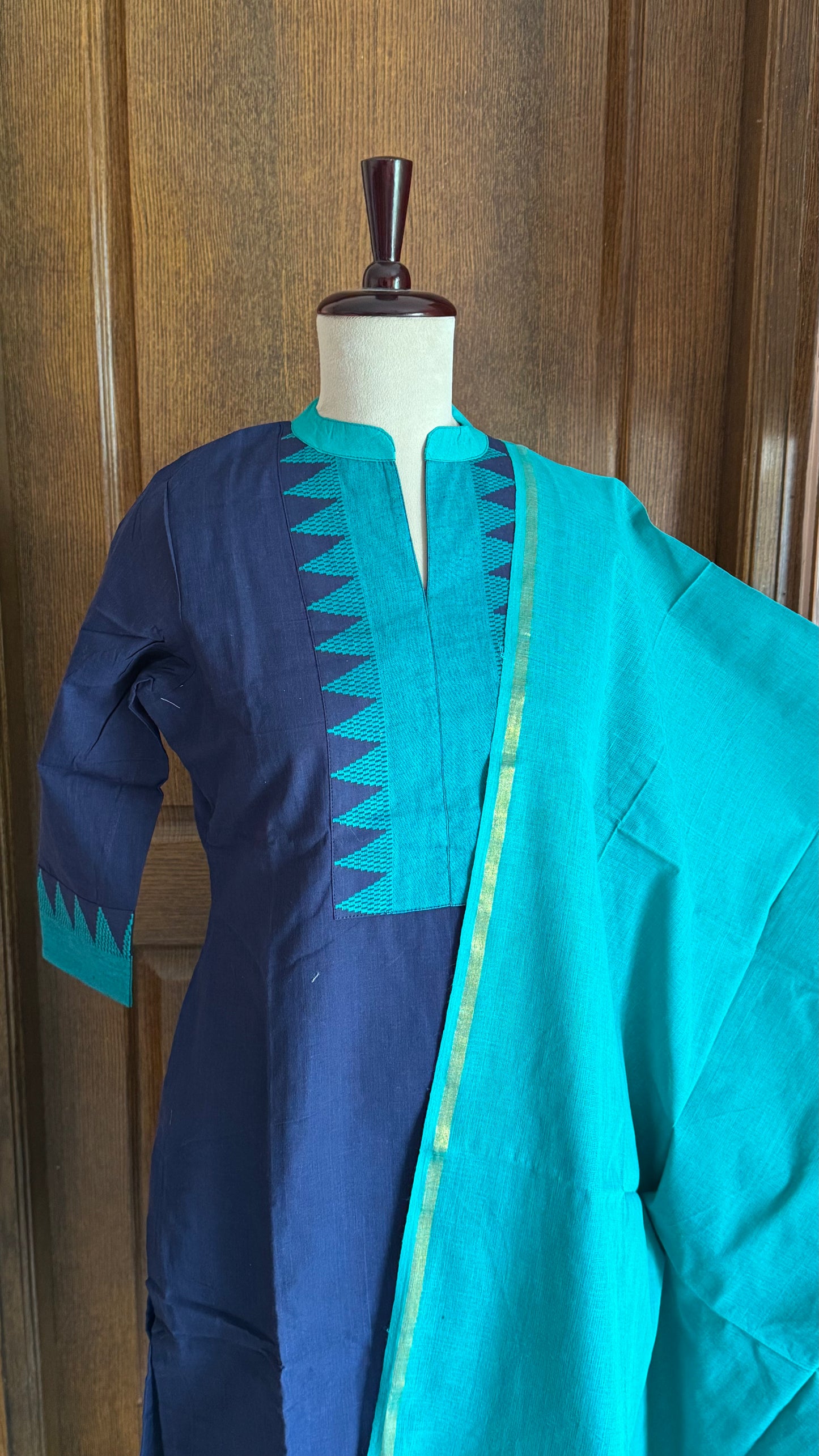 South Cotton Salwar - Navy Blue