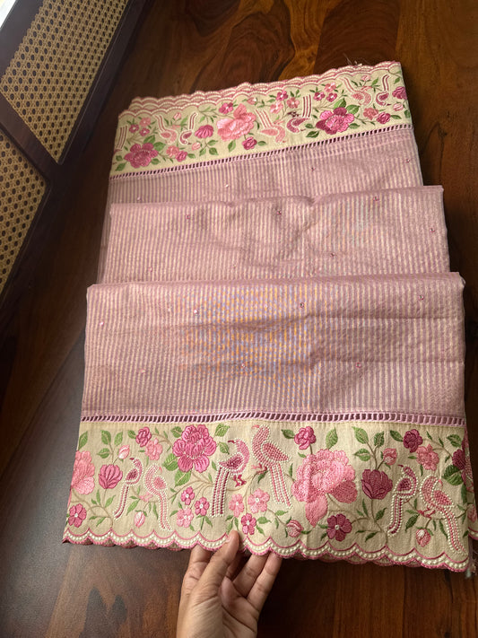 Tissue Saree - Lilac