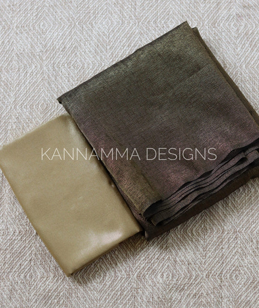 Zari Tissue  -Black Gold (KS407)