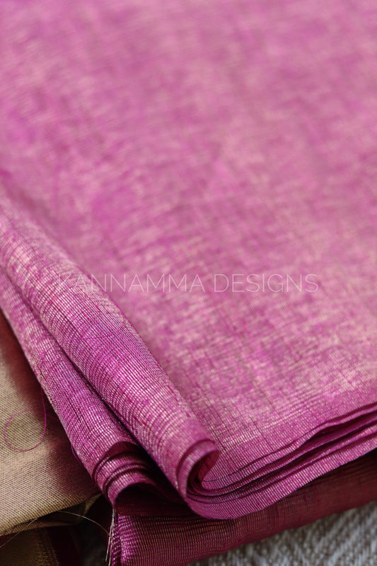 Zari Tissue  -Pink Gold