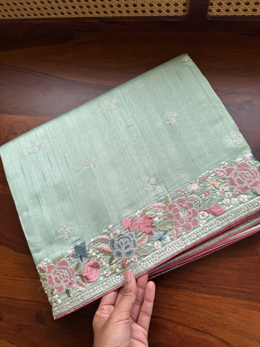 Tussar Blend - Pastel Green