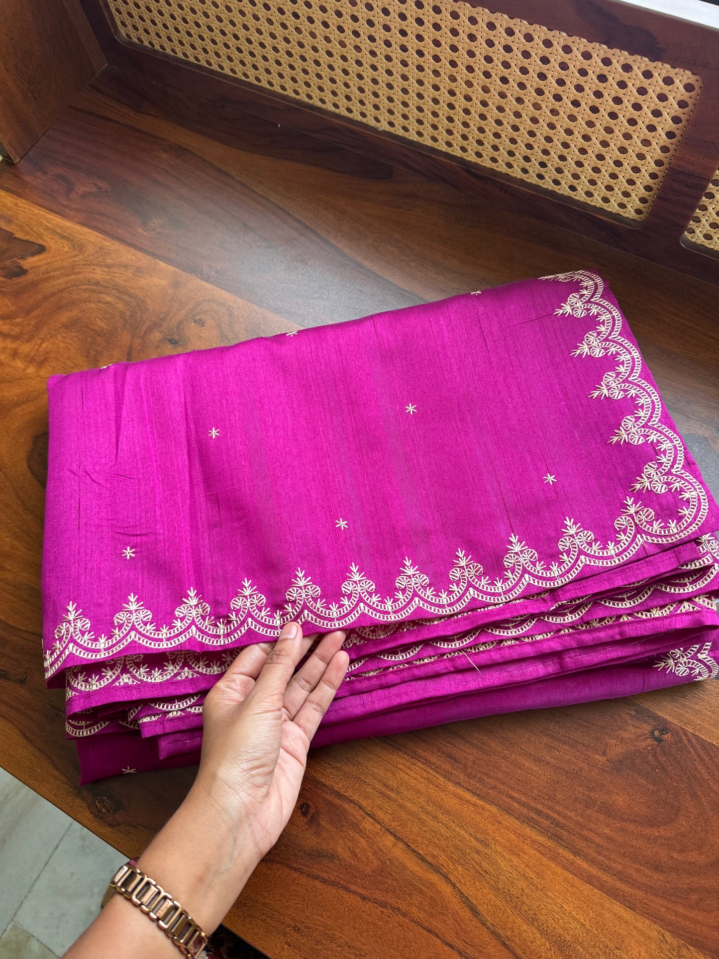 Minimal Mango Semi tussar saree - Purple