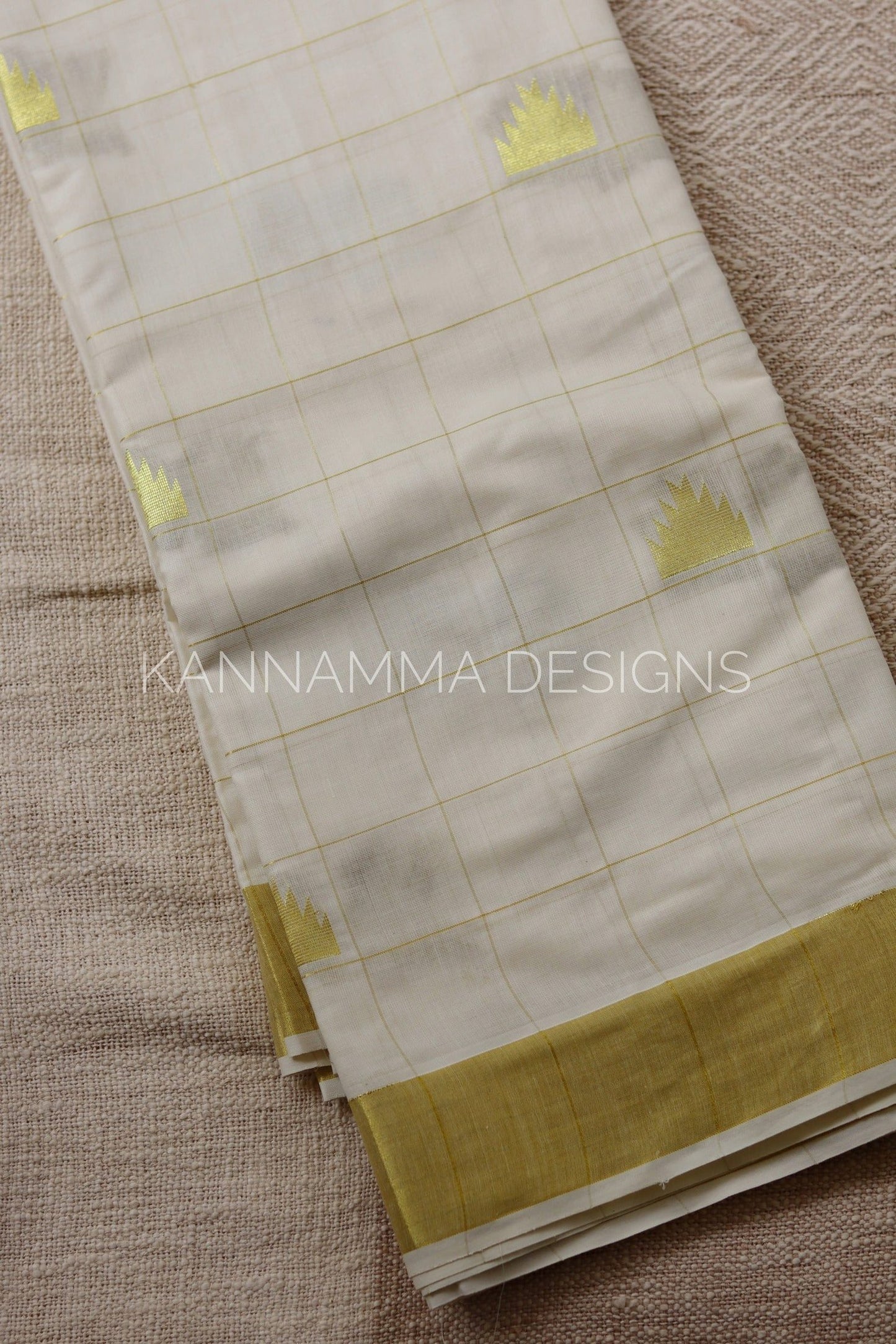 Kerala Collection -Classic Cream Kasavu