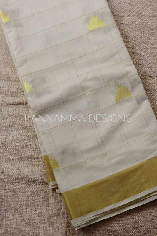 Kerala Collection -Classic Cream Kasavu