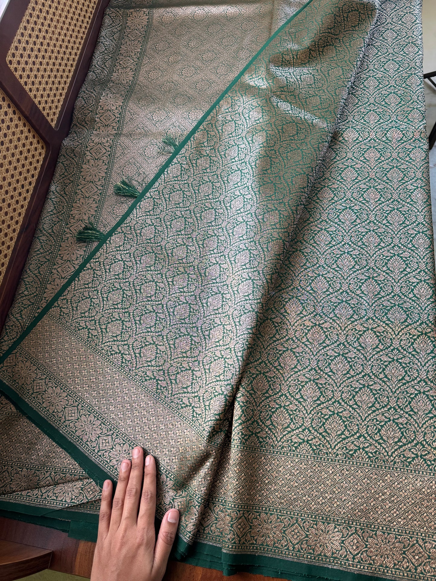 Premium Semi Banaras Saree - Green