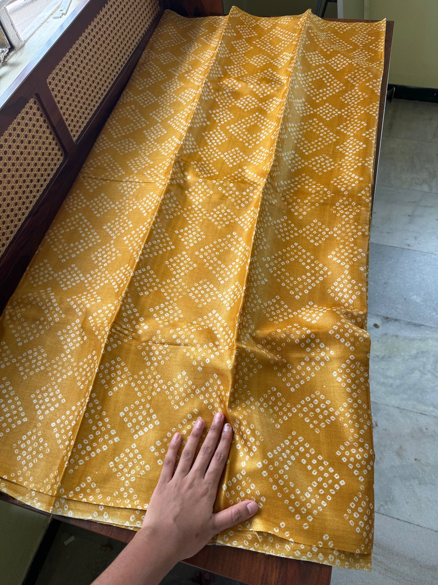 Pure Handloom Tussar Silk Saree - Yellow