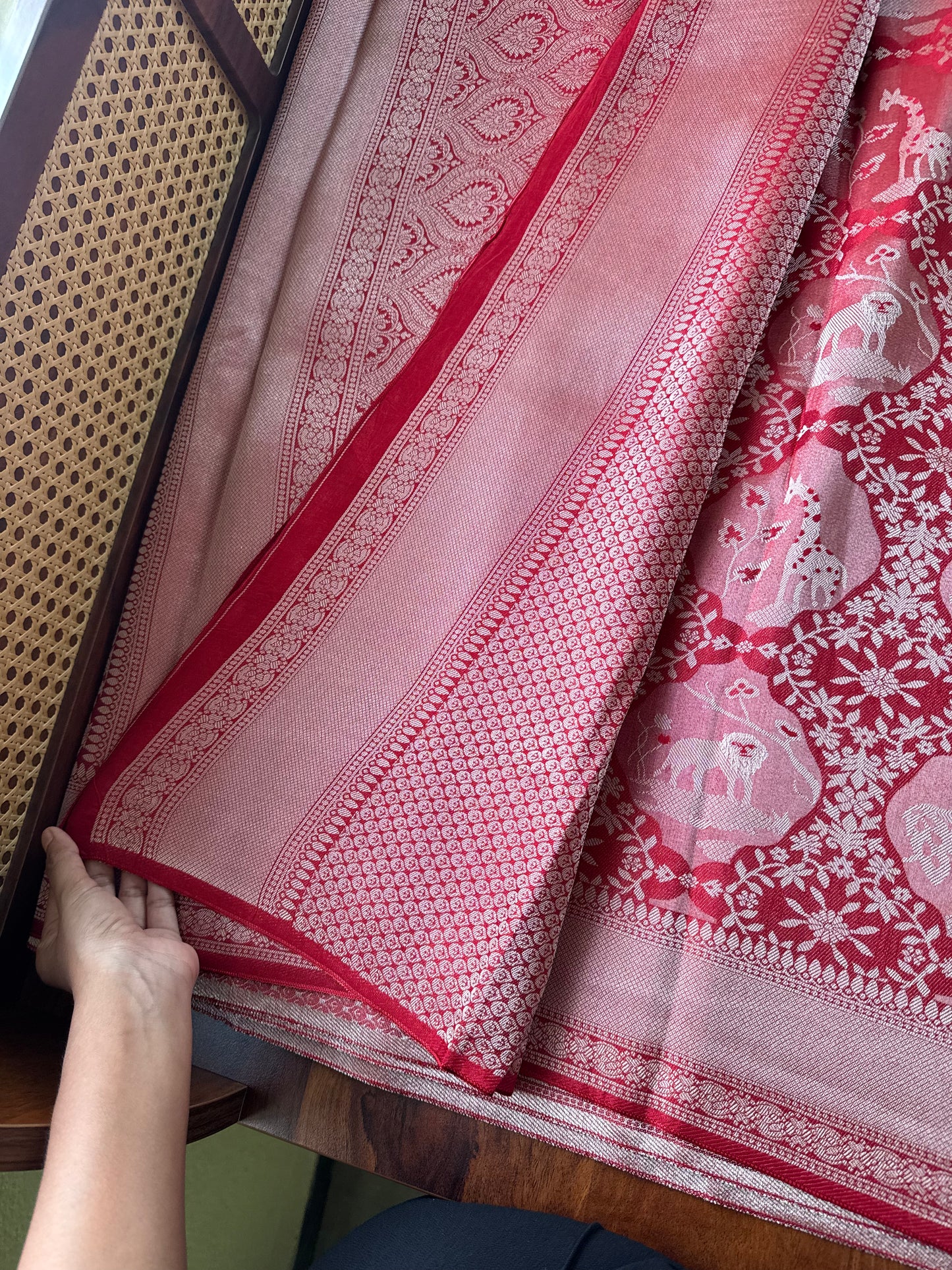Soft Semi Silk Saree - Red