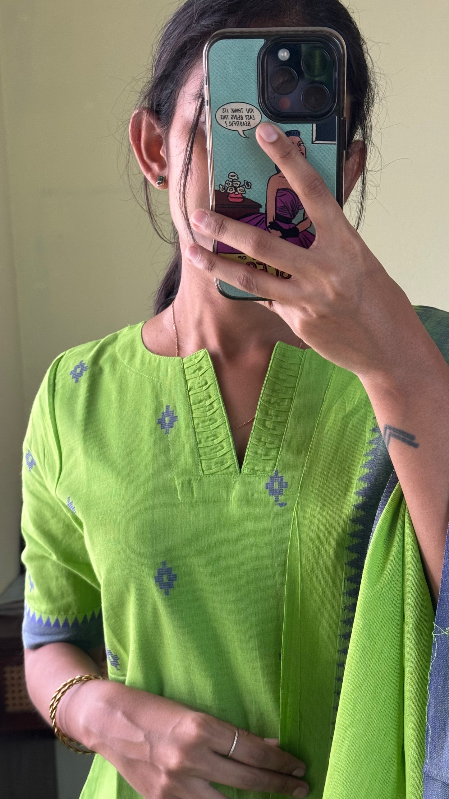 South Cotton Salwars - Green