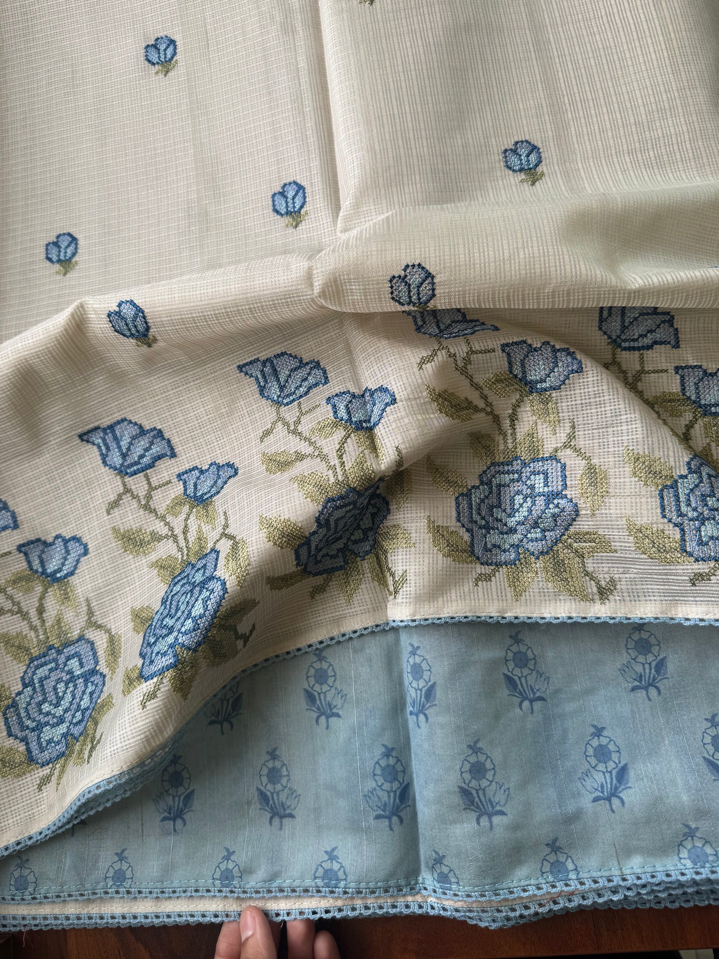 Soft Pure Kota Saree - Blue