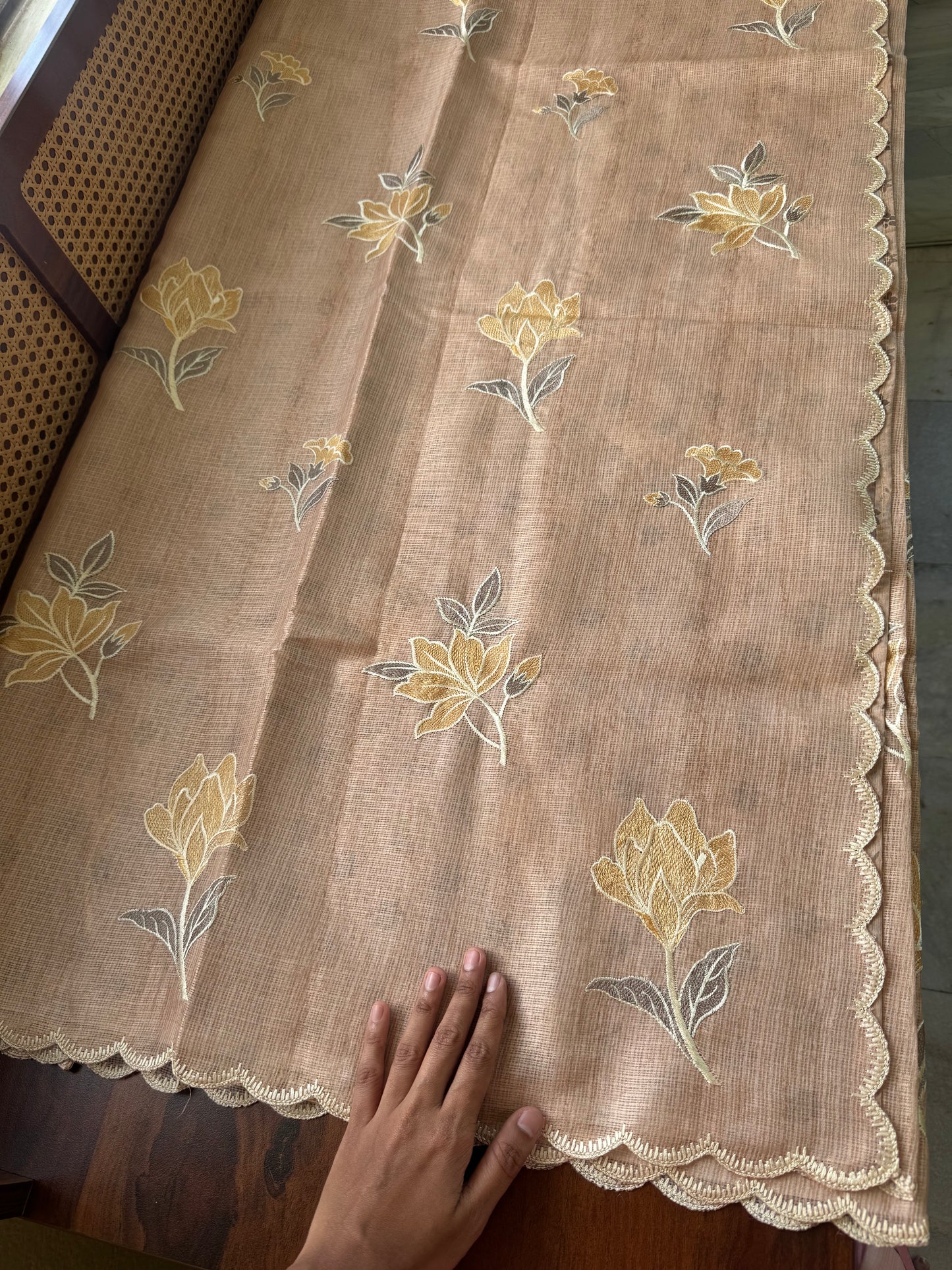 Soft Kota Saree - Beige