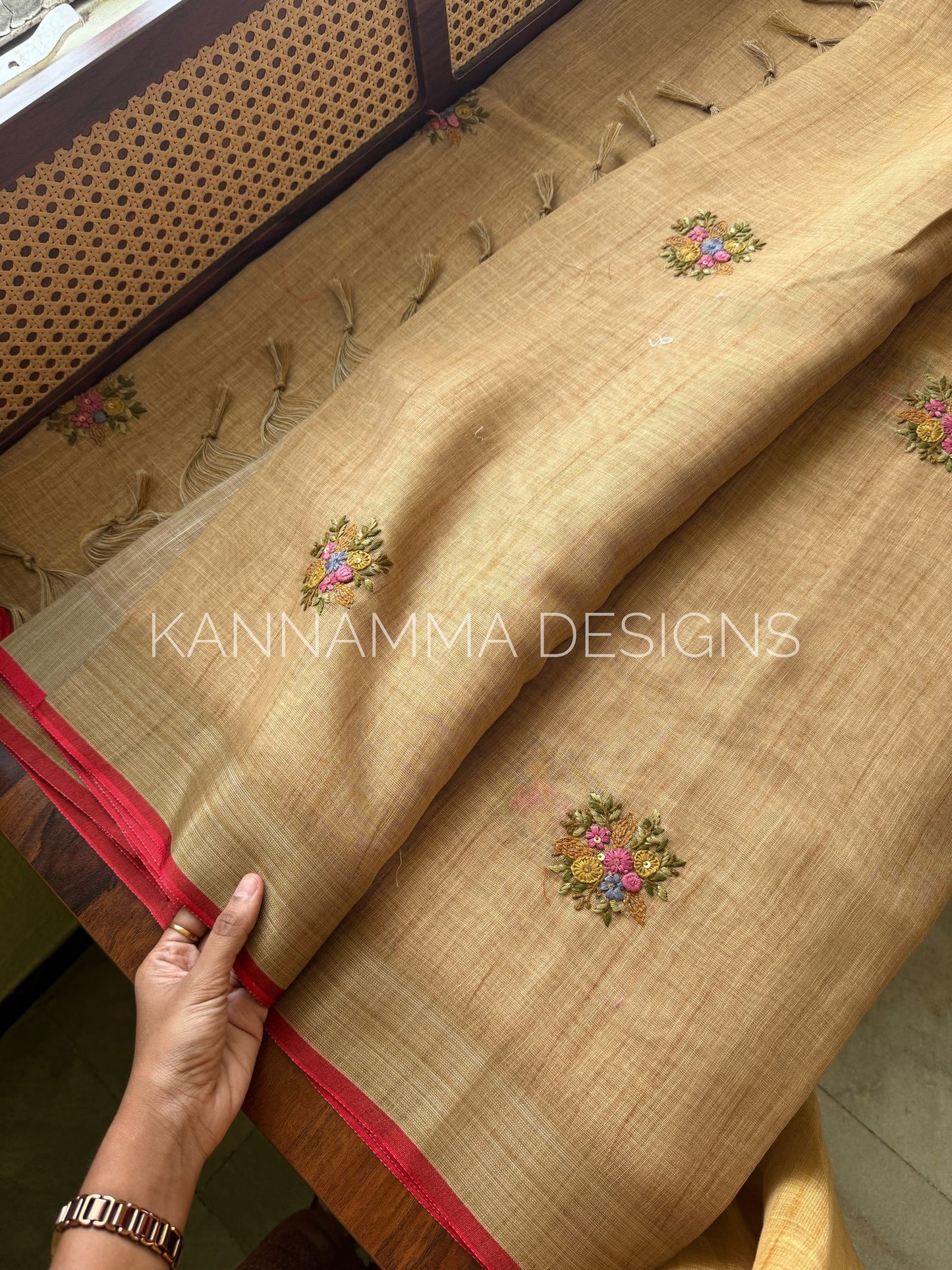 Premium Tissue Linen Sarees -Yellow