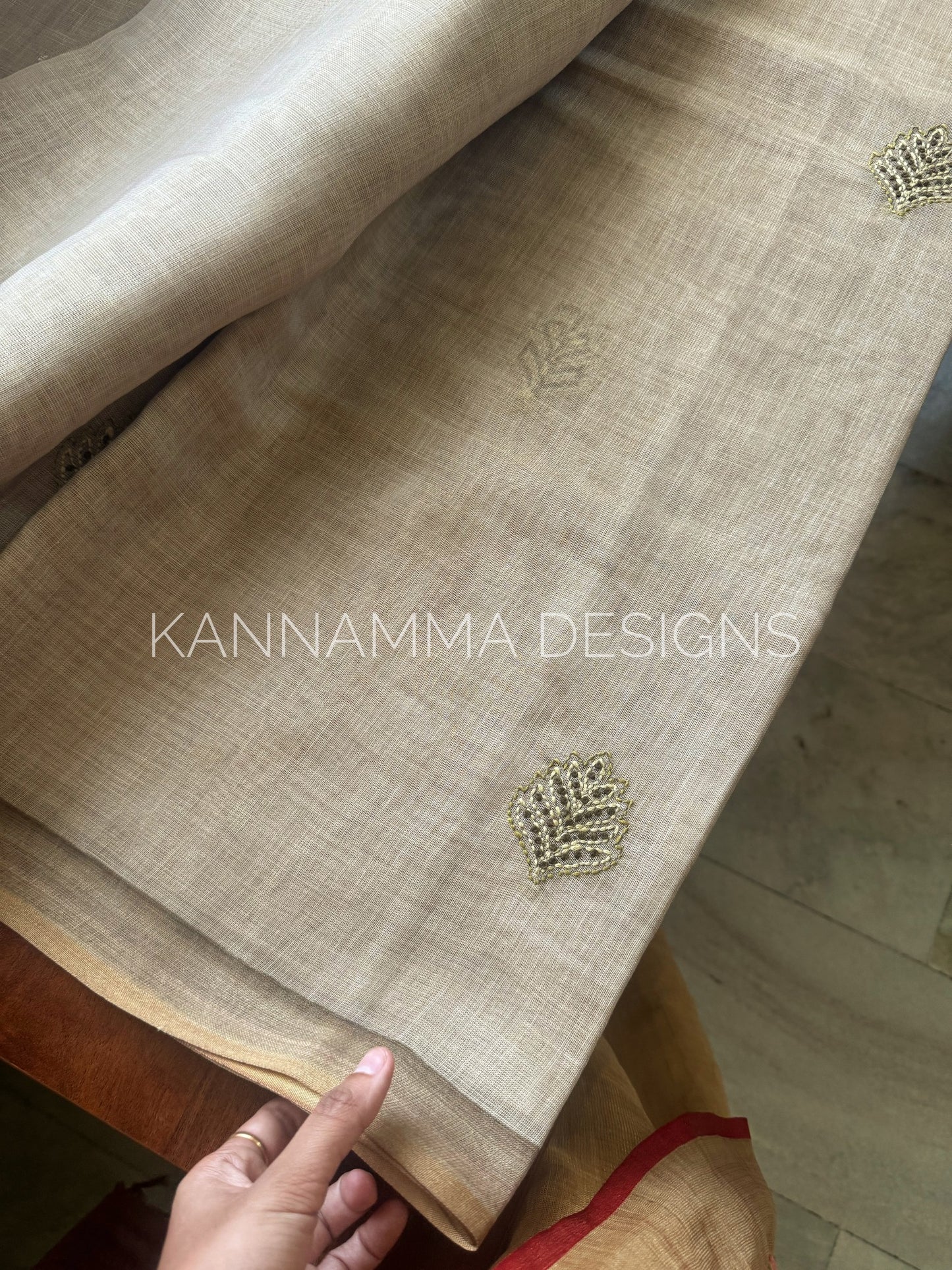 Premium Tissue Linen Sarees -Green