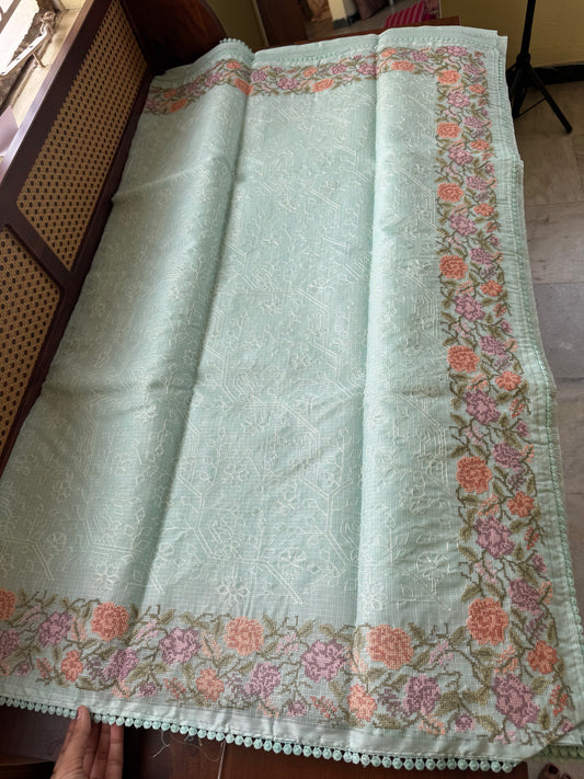 Soft Pure Kota Saree - Pastel Blue