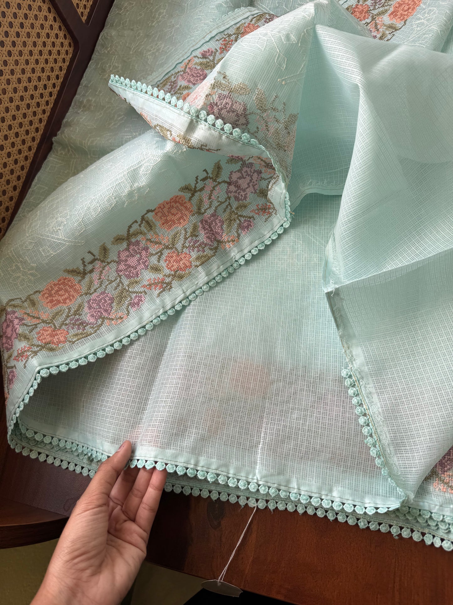 Soft Pure Kota Saree - Pastel Blue