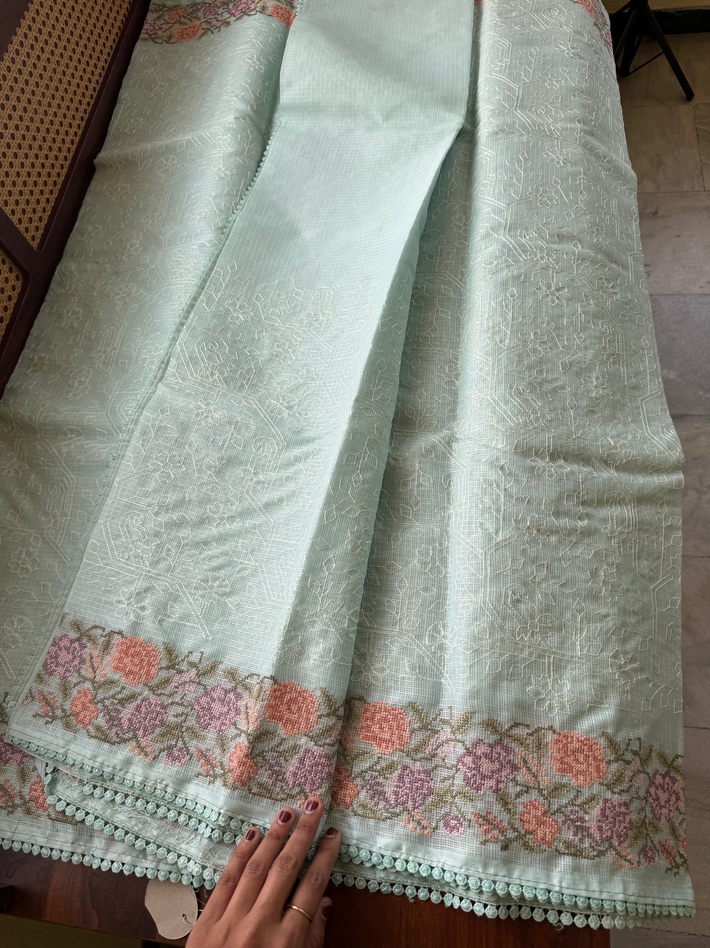 Soft Pure Kota Saree - Pastel Blue