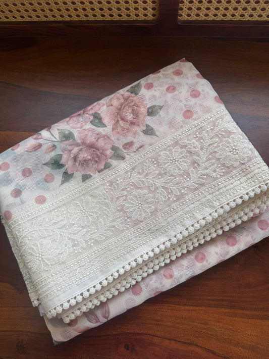 Soft Pure Kota Saree - Brown Pink
