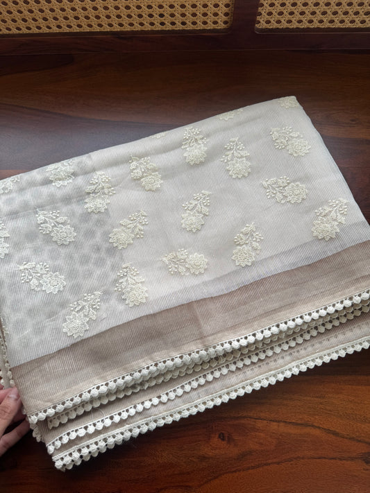 Soft Pure Kota Saree - Olive Brown