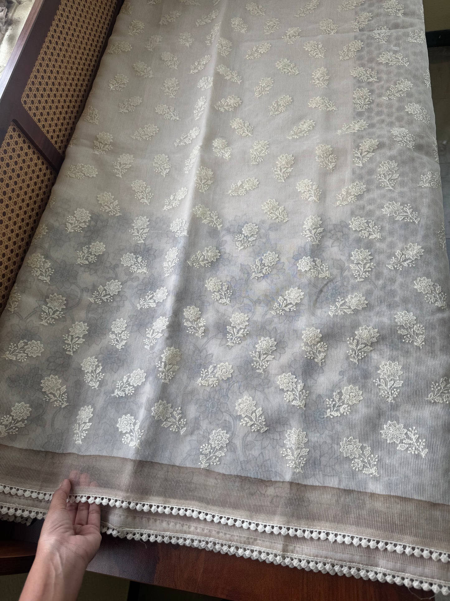 Soft Pure Kota Saree - Olive Brown