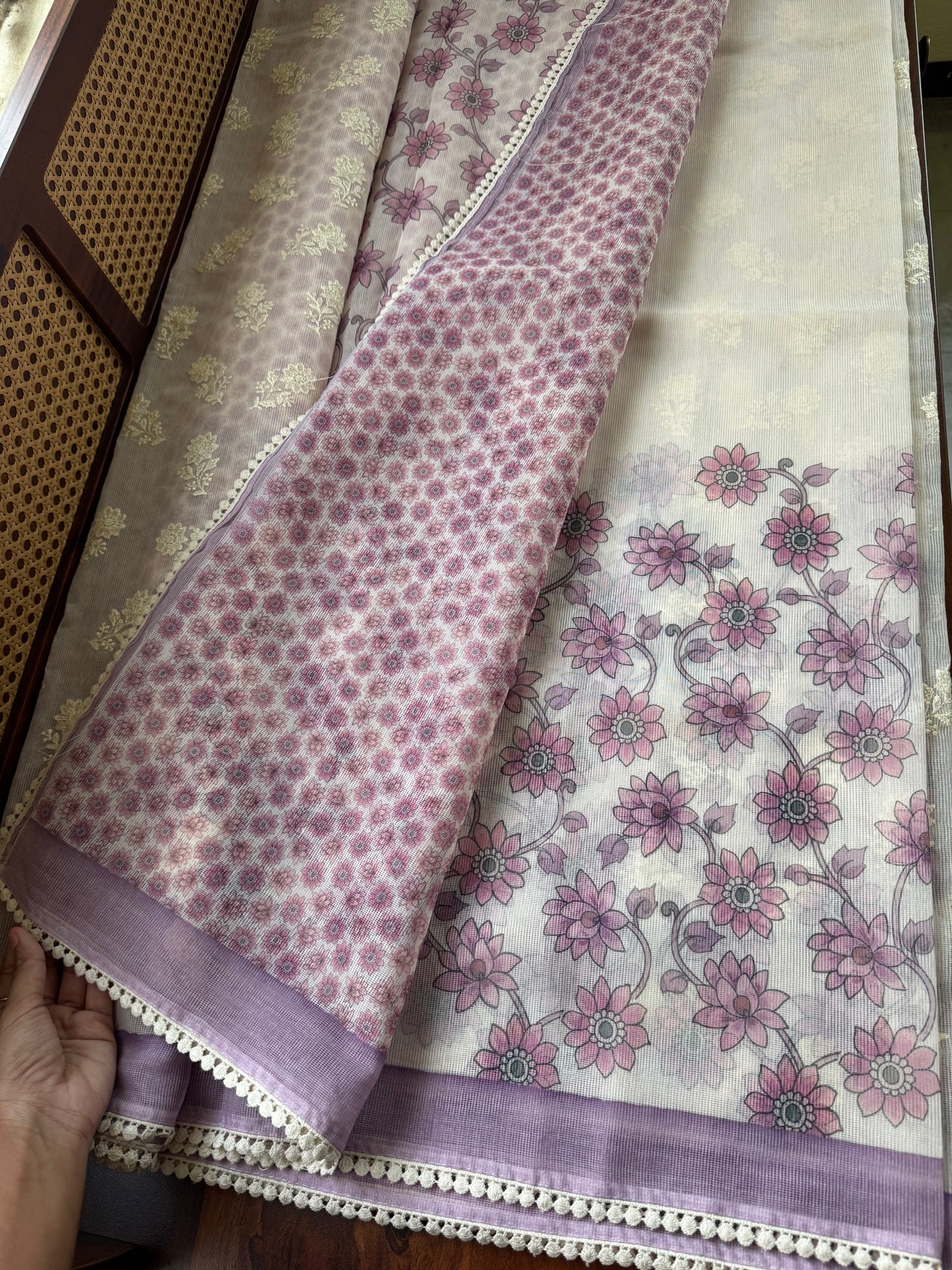 Soft Pure Kota Saree - Lavender