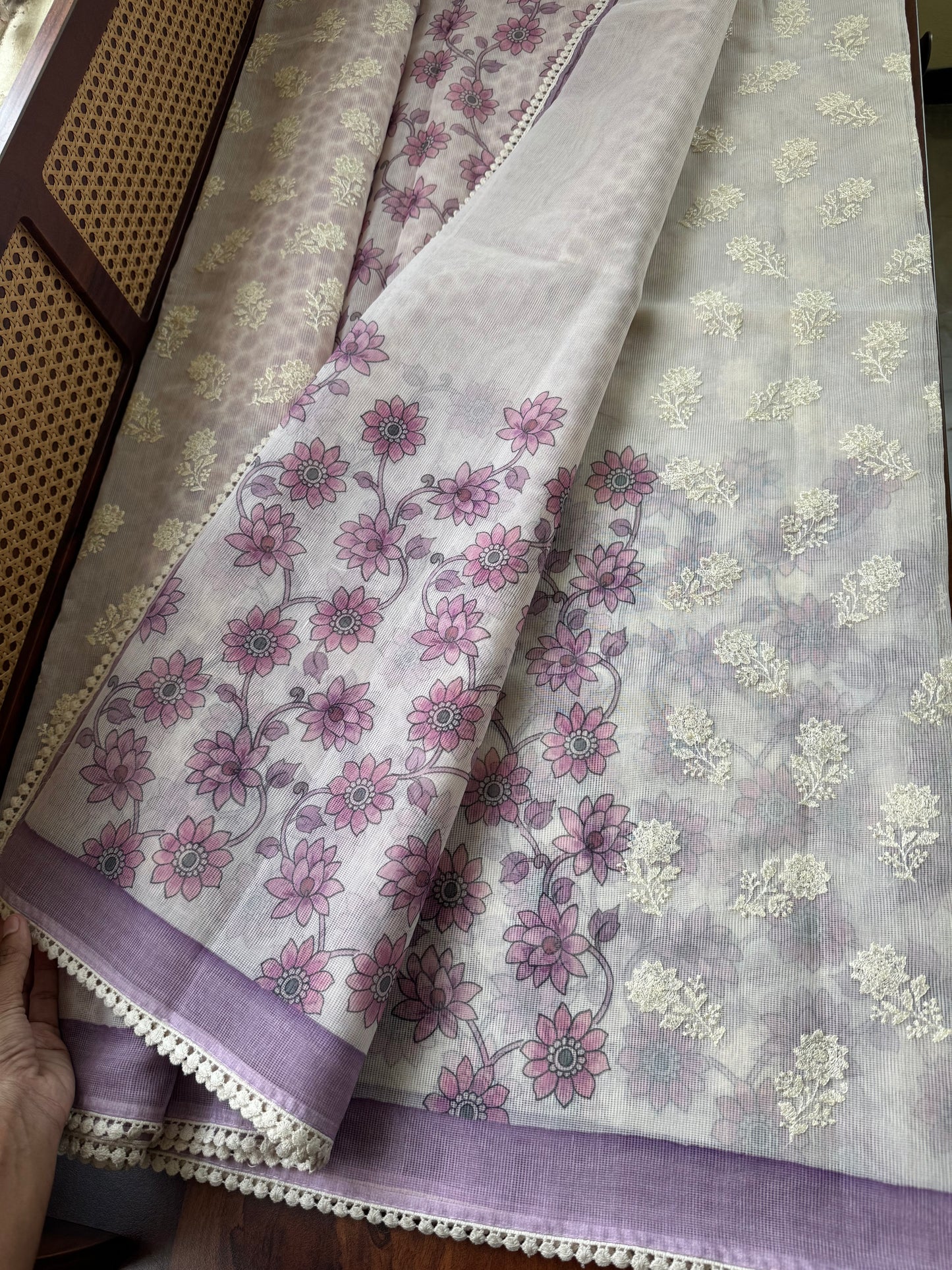 Soft Pure Kota Saree - Lavender