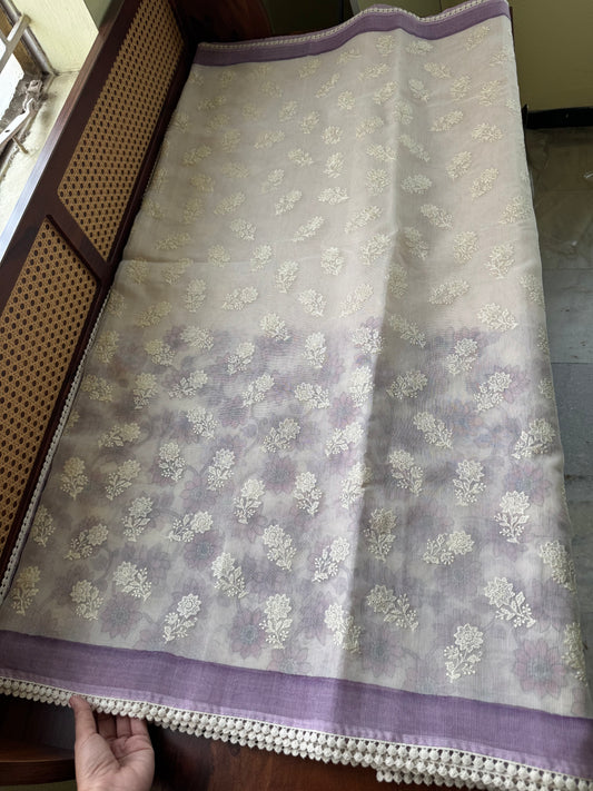 Soft Pure Kota Saree - Lavender