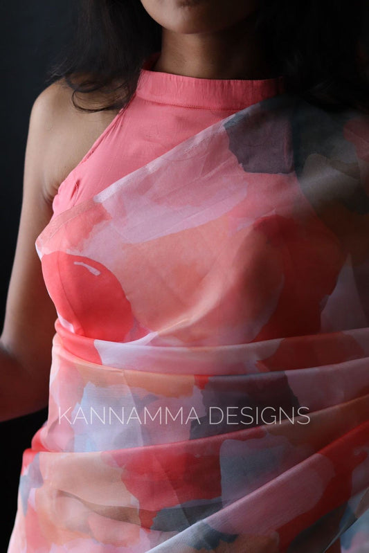 Breezy Organza - Peach (KS317)