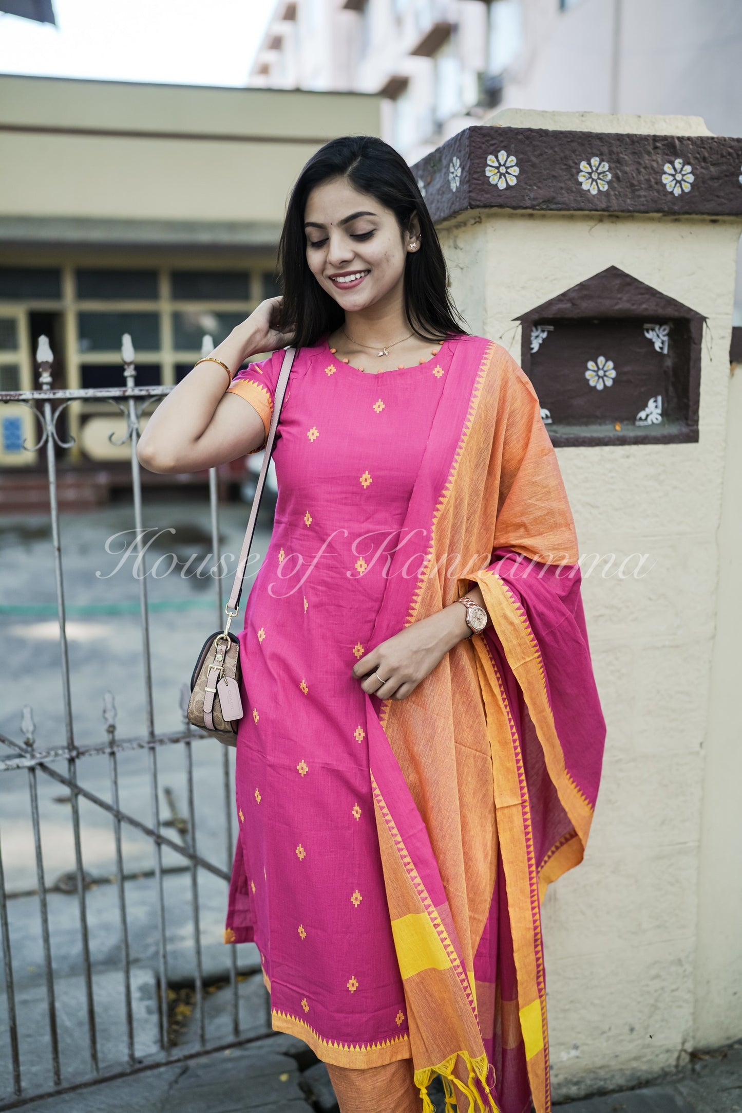 South Cotton Salwars - Pink