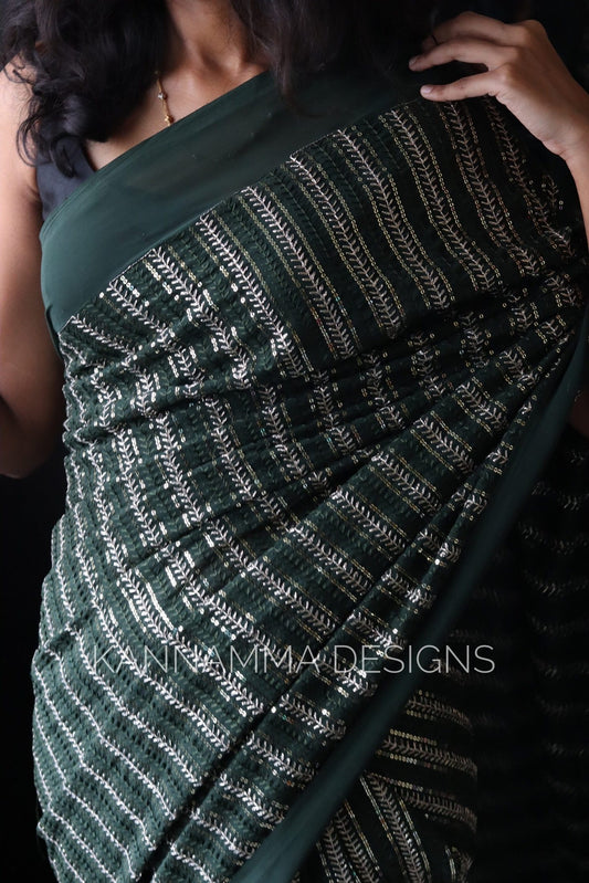 Diwali Party Wear - Forest Green (KS218)