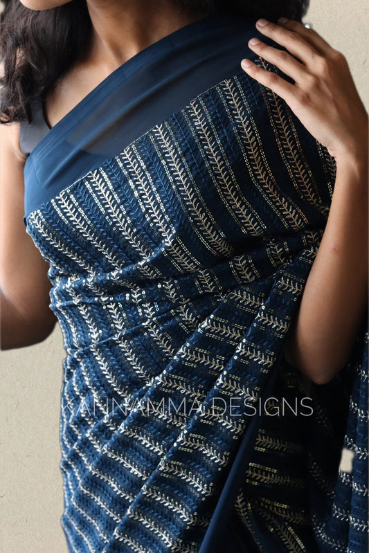 Diwali Party Wear - Peacock Blue (KS221)
